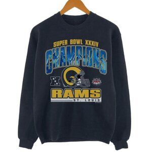 Vintage St Louis Rams 2000 N FL XXXIV Super Bowl Champions Sweatshirt